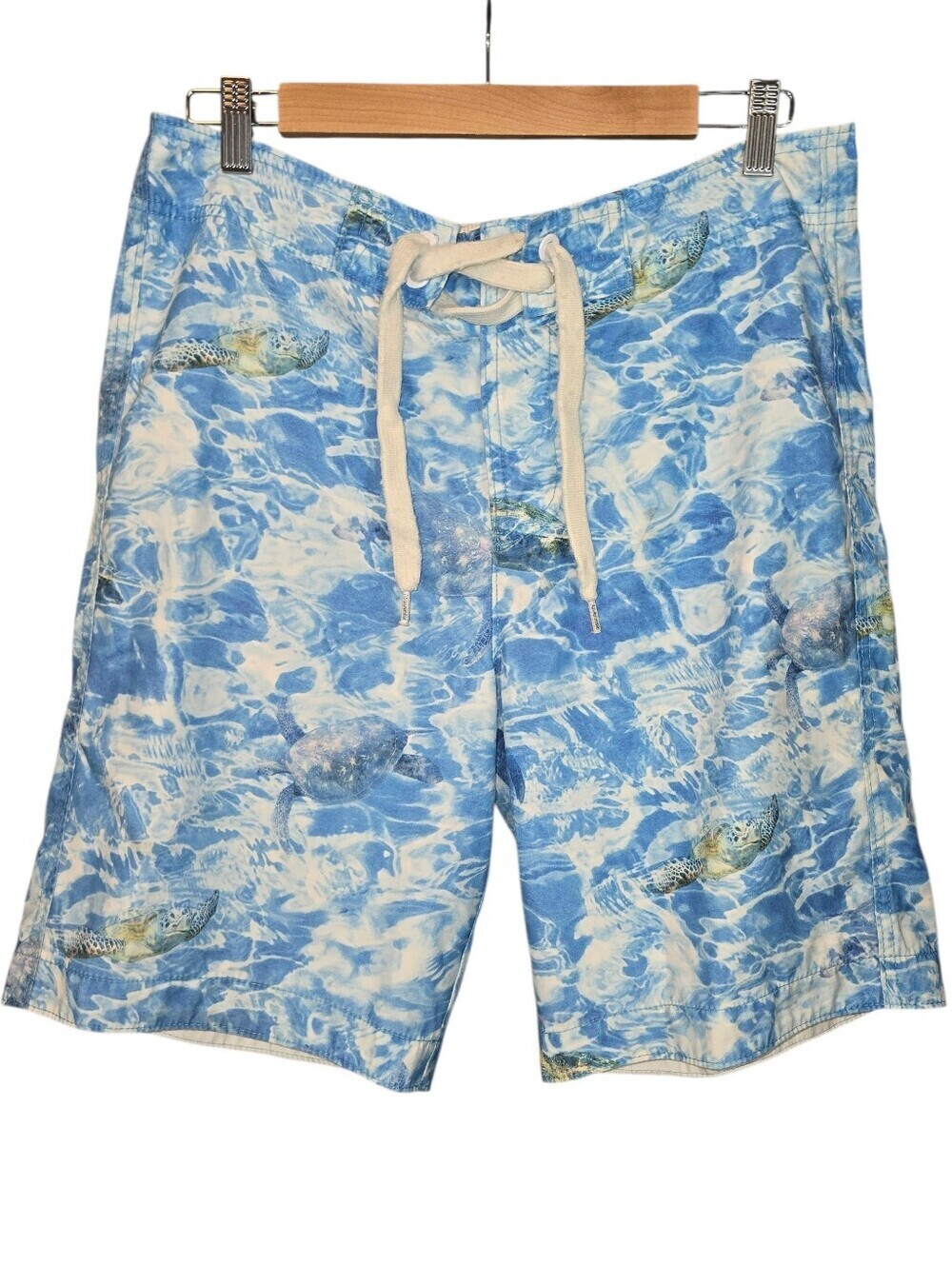 Abercrombie & Fitch Turtle Print Board Shorts Surfer Swim Trunks Men’s Blue Med.